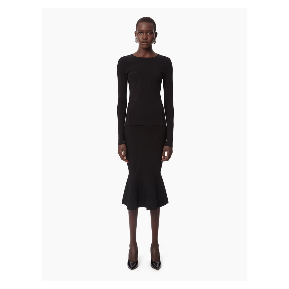 Nina Ricci Zwarte Zeemeermin Rok met Cutlines Black Dames