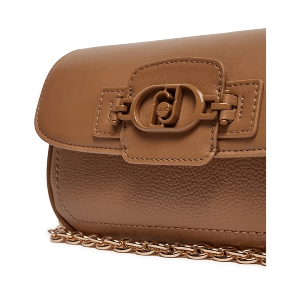 Liu Jo Stijlvolle Schoudertas met Logodetail Brown Dames