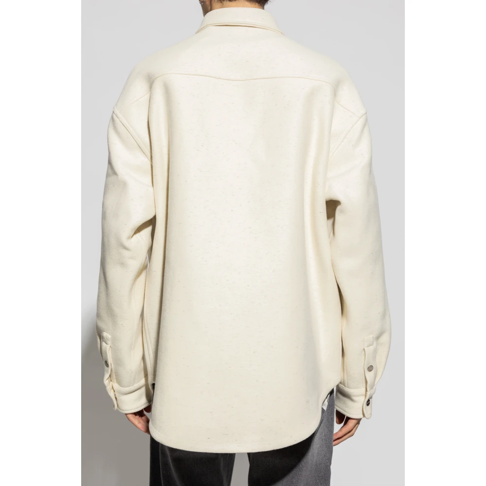 Palm Angels Jas met logo Beige Heren