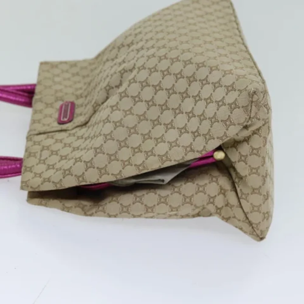 Celine Vintage Pre-owned Canvas shoulder-bags Beige Dames