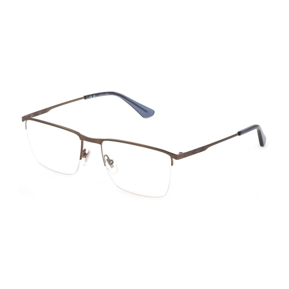 Police Gouden Metalen Frames met Gouden Wijzerplaat Brown Heren