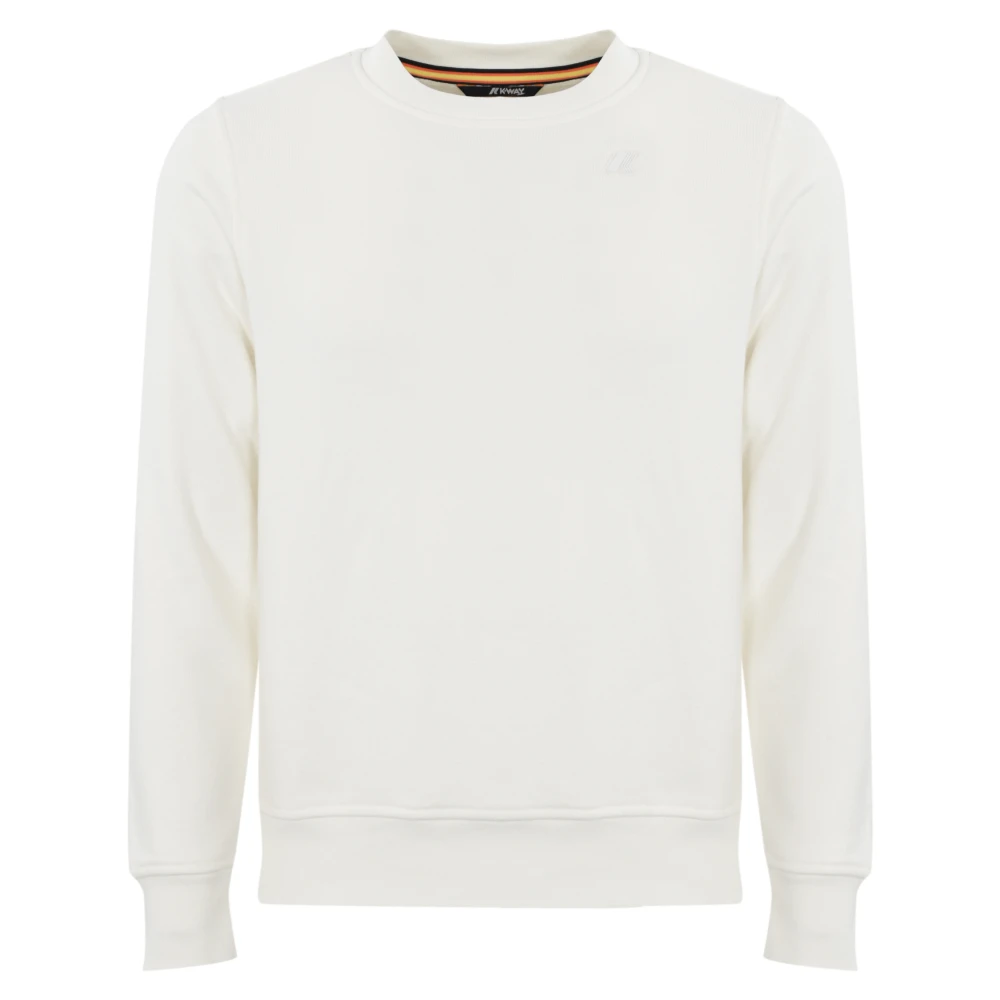 K-way Katoenen Trui Lange Mouw Wit White Heren