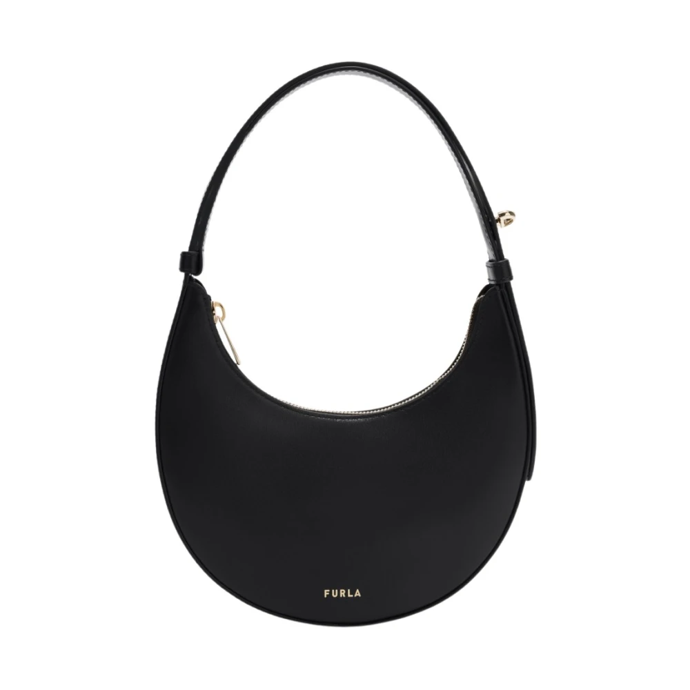 Furla Women's Black Handbags, One Size, Mini Leather Hobo Bag