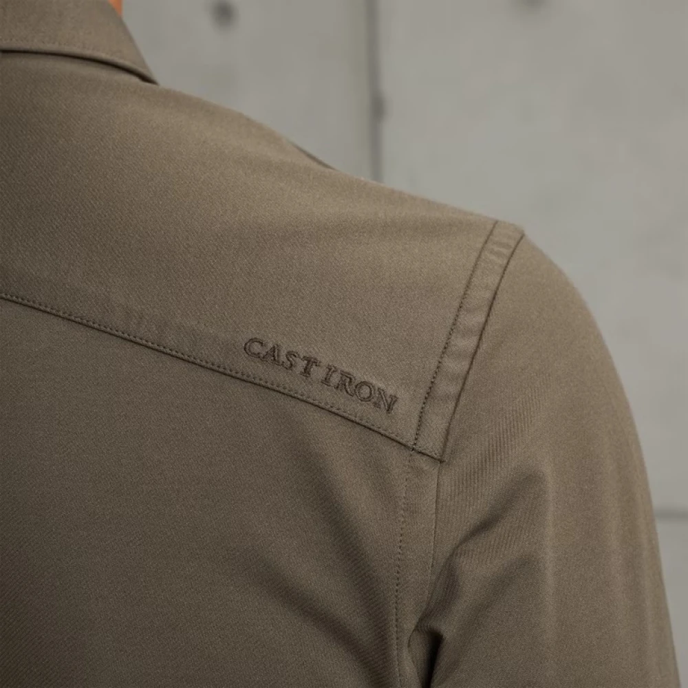 Cast Iron Twill Jersey 2 Tone Overhemd Green Heren
