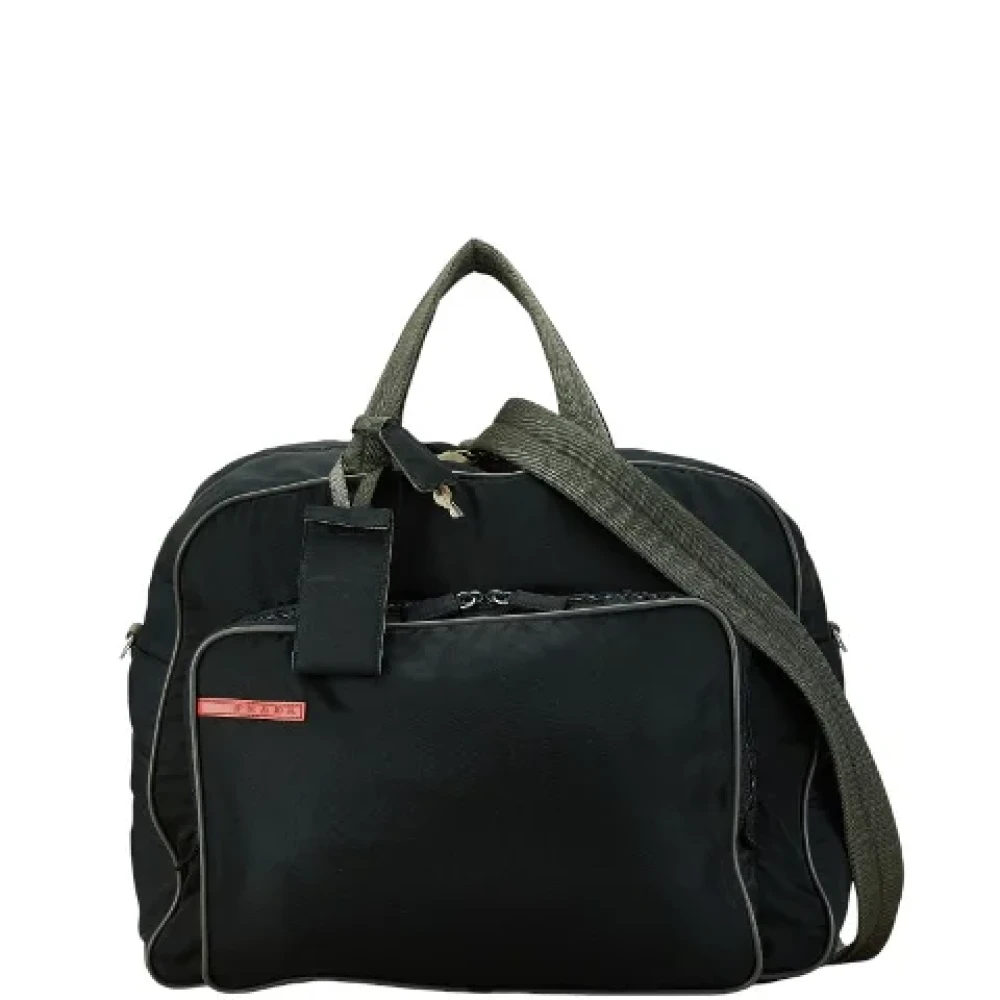 Prada Vintage Pre-owned Canvas travel-bags Black Dames