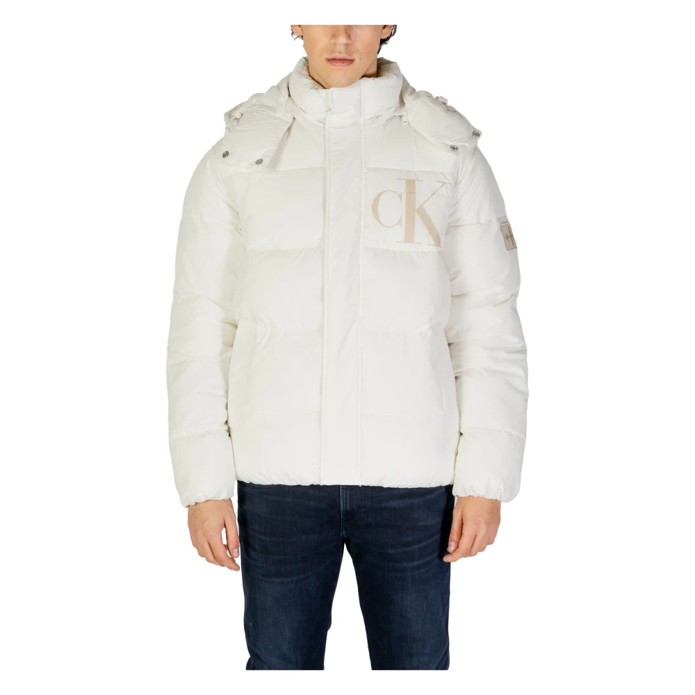 Calvin Klein Jeans Herenjassen Collectie: Herfst Winter White Heren