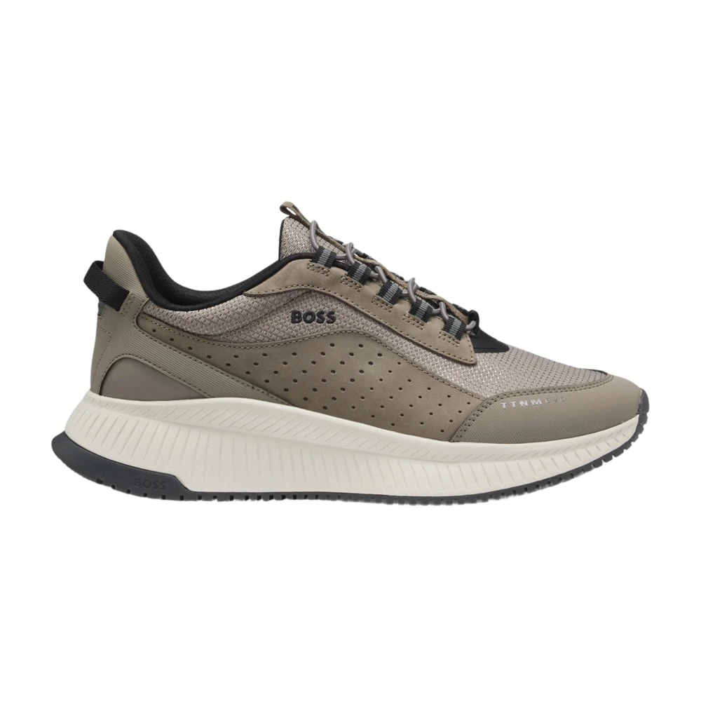 Hugo Sportieve Sneakers met Suède Afwerking Heren Schoenen Beige
