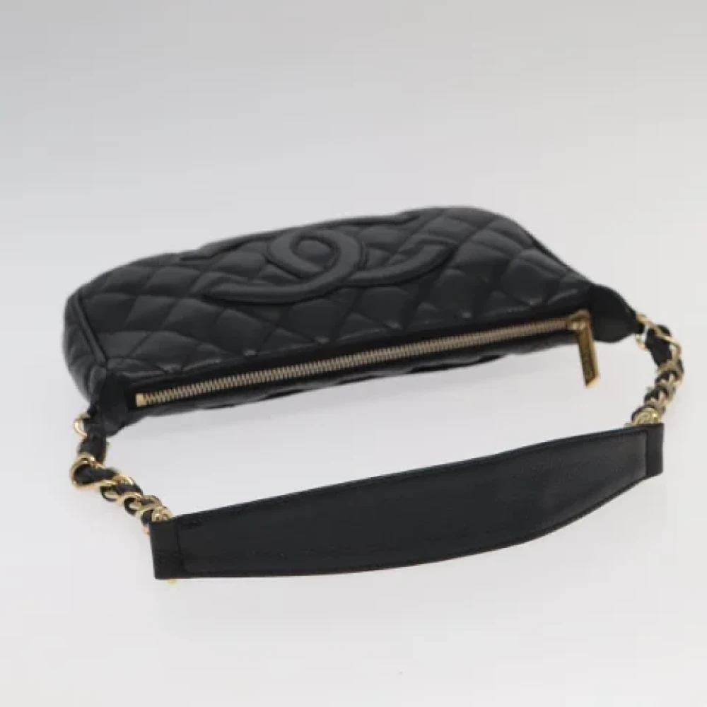 Chanel Vintage Pre-owned Leather shoulder-bags Black Dames