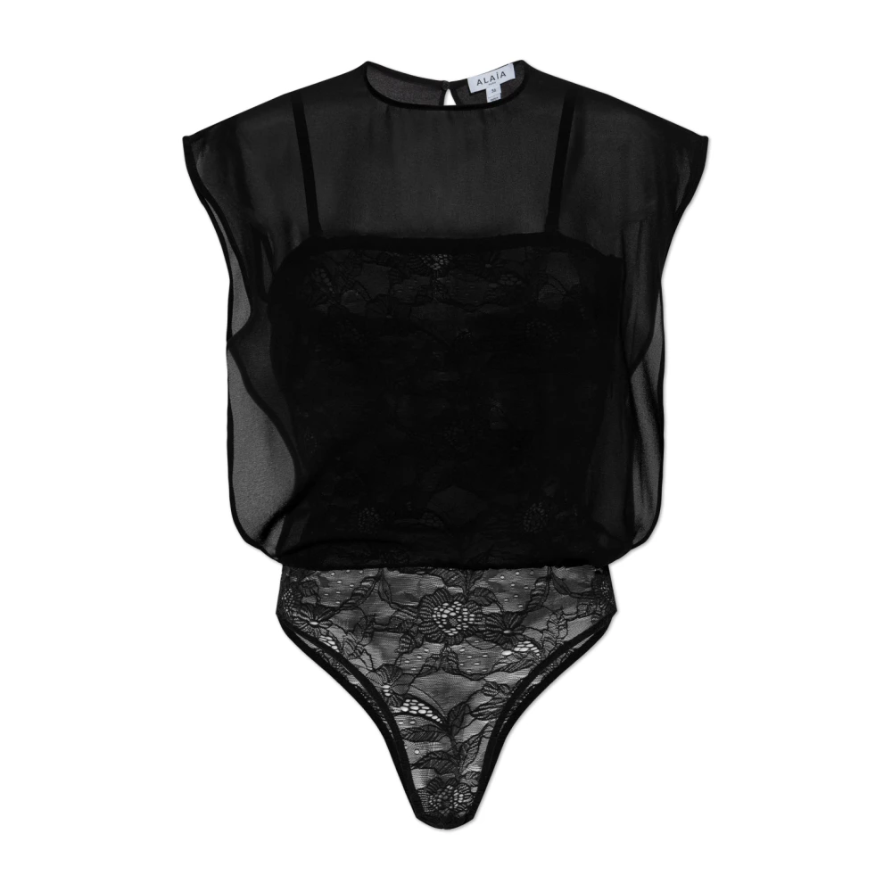 Alaïa Mouwloze body Black Dames