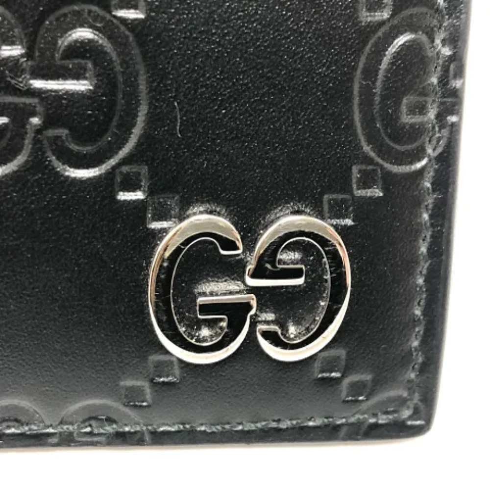 Gucci Vintage Pre-owned Leather wallets Black Heren