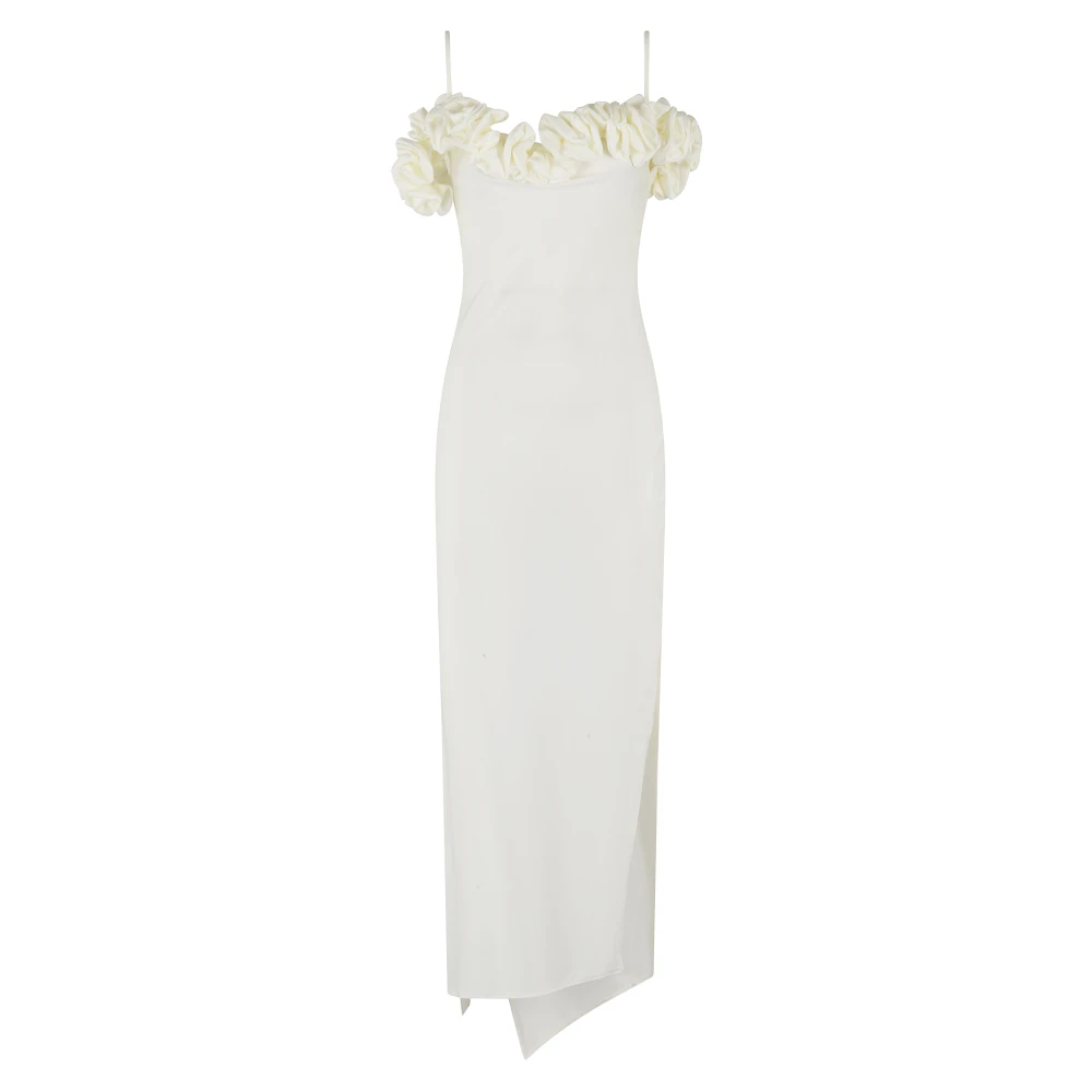 Coperni Stijlvolle Ruffle Jurk White Dames