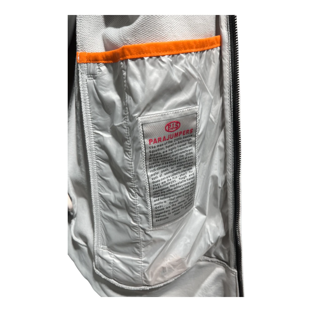 Parajumpers Marcel Gewatteerde Hoodie Jas in Zilver White Heren