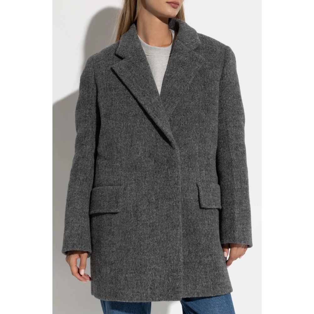 Jil Sander Wollen jas Gray Dames