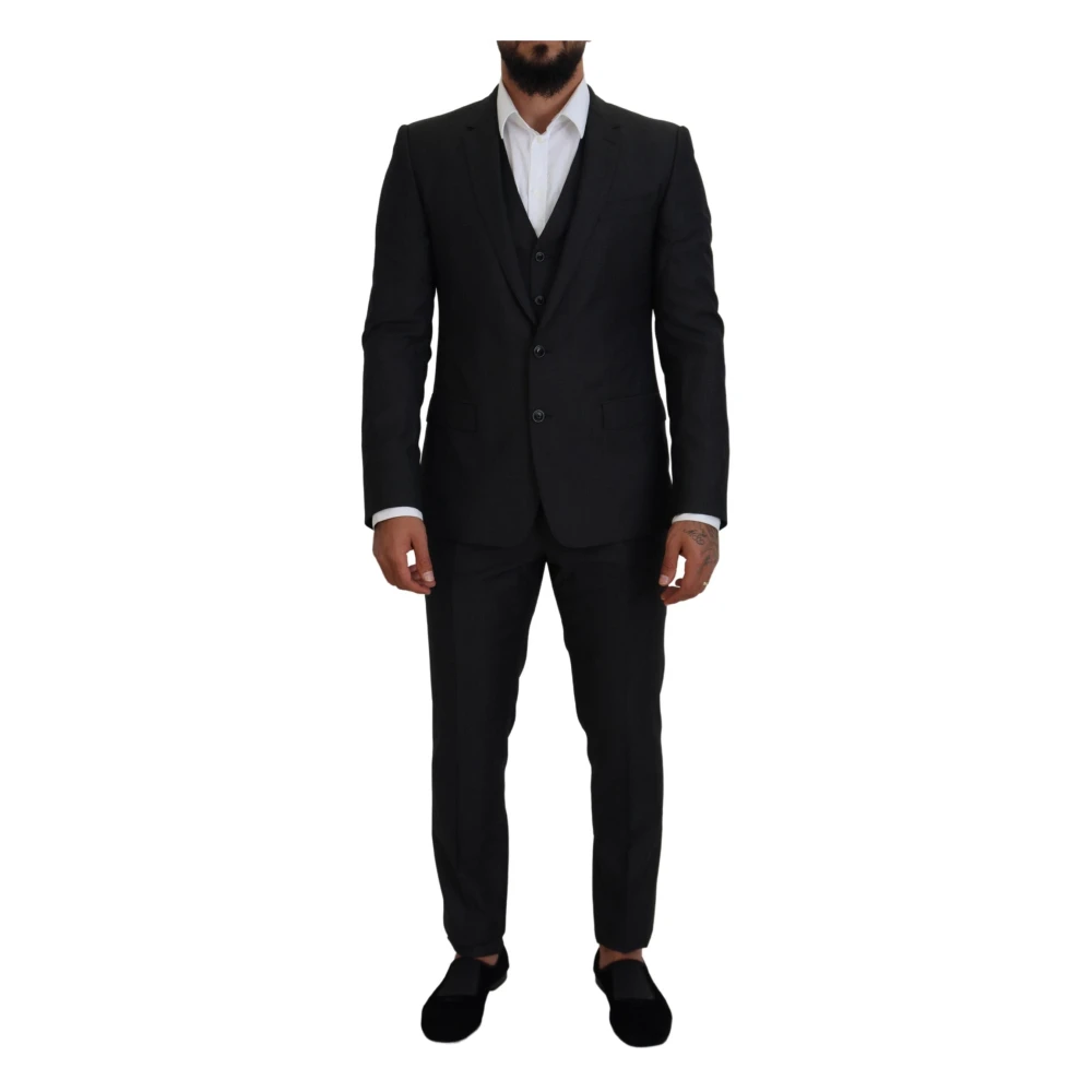 Dolce & Gabbana Uomo Nero - Single Breasted Suits - Suits - L