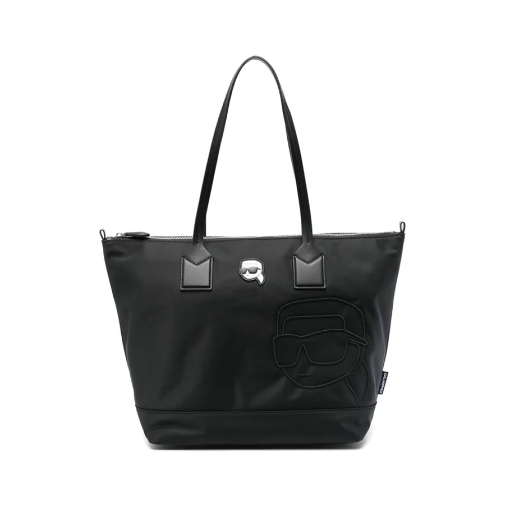 Karl Lagerfeld grote Ikon tote tas Black Dames