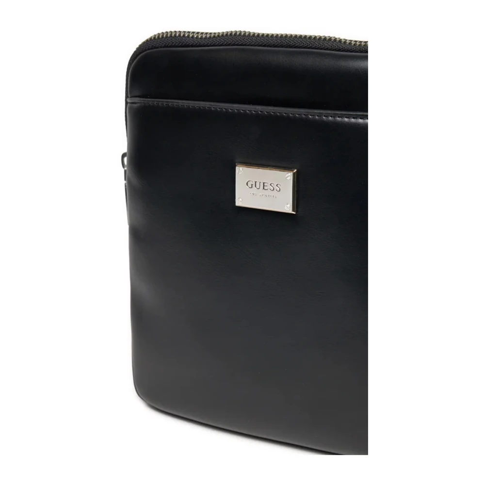 Guess Zwarte PU Leren Schoudertas Black Heren