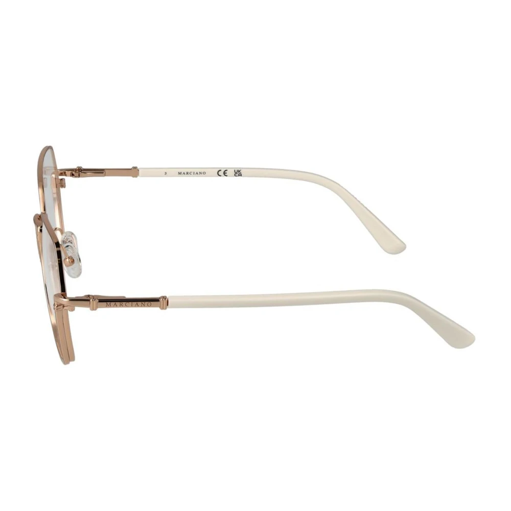 Guess Roségoud Metalen Vierkante Optische Monturen Pink Dames