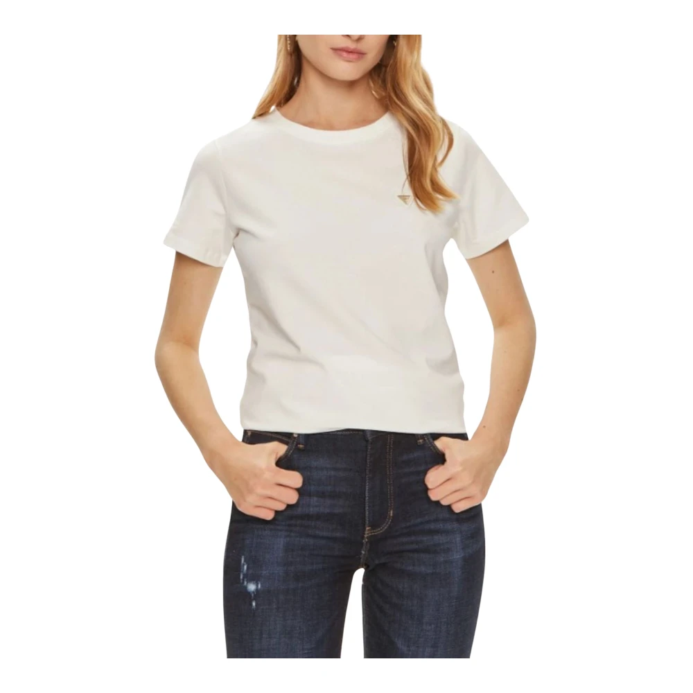 Guess Dames Logo T-Shirt White Dames