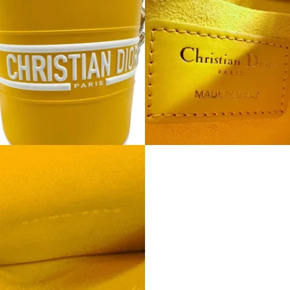 Dior Vintage Pre-owned Leather dior-bags Yellow Dames