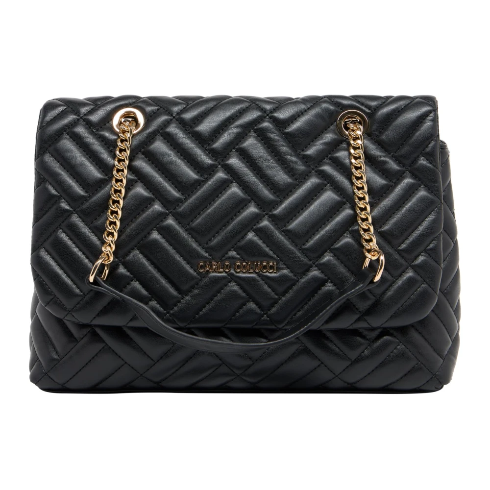 Carlo colucci Gestikte Handtas Fanelli Black Dames
