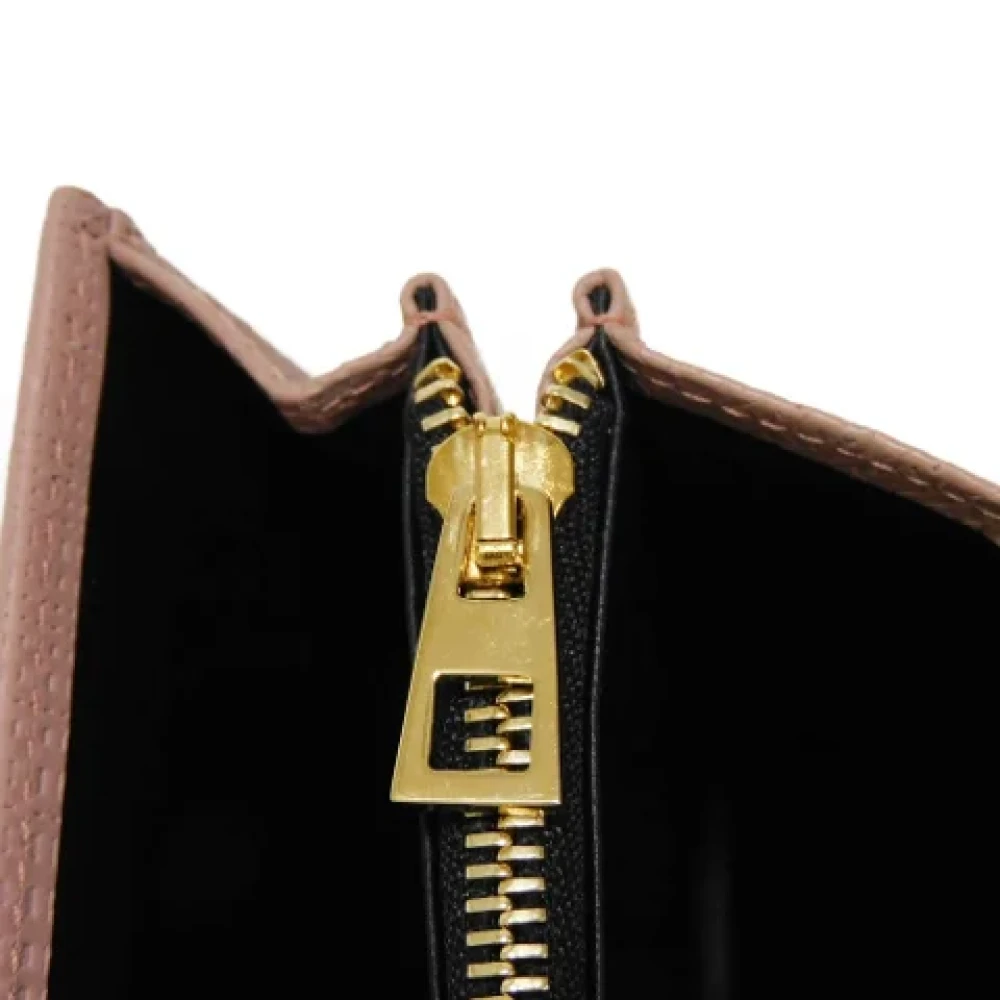 Loewe Pre-owned Leather wallets Pink Dames