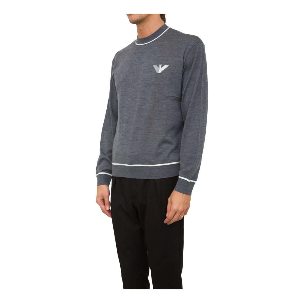 Emporio Armani Grijze Gebreide Trui Gray Heren