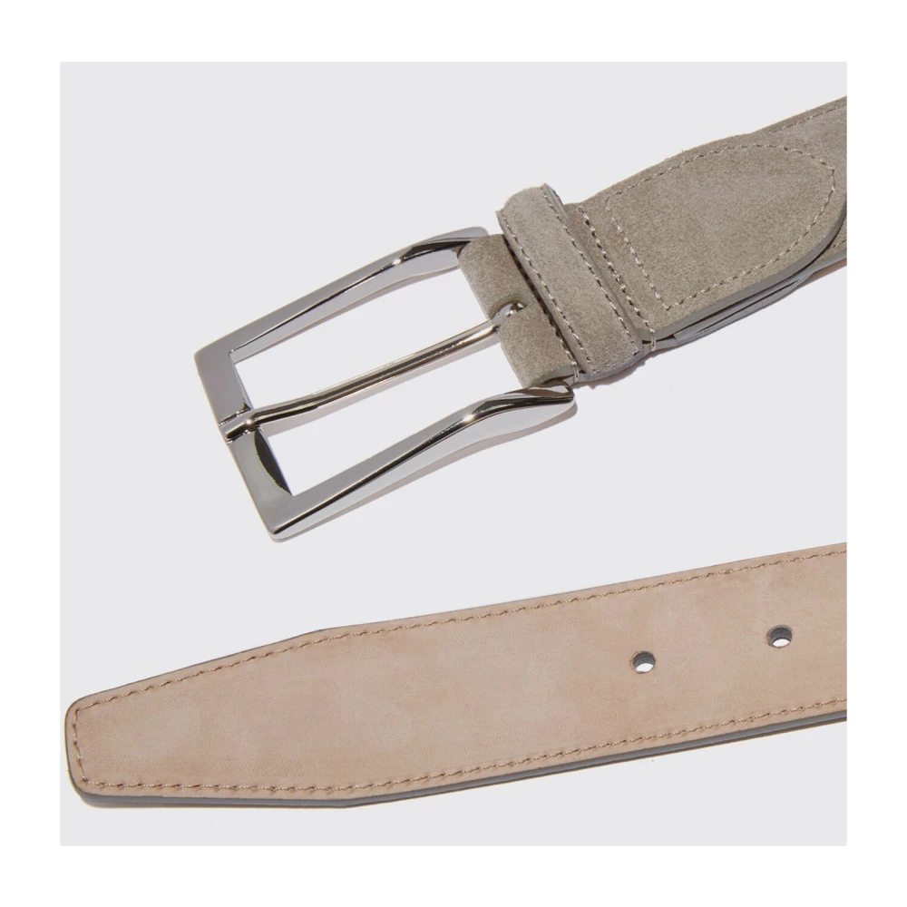 Scarosso Klassieke Grijze Riem Beige Heren