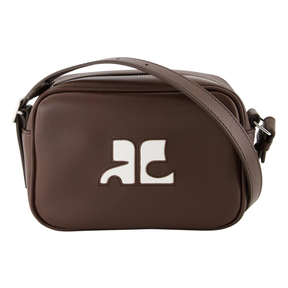 Courrèges Bruine leren cameratas Lente-Zomer 2025 Brown Unisex