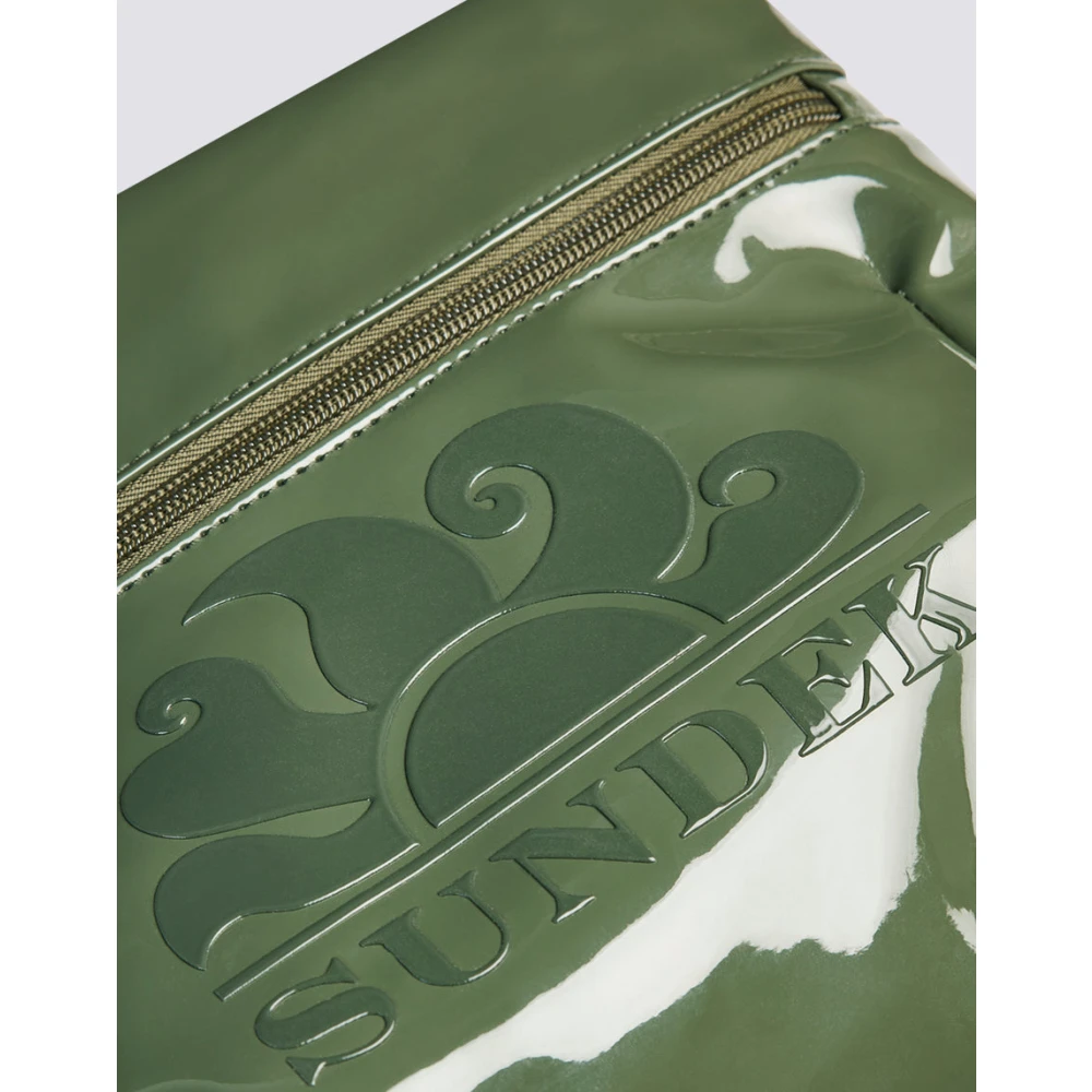 Sundek Logo Clutch Tas Green Dames