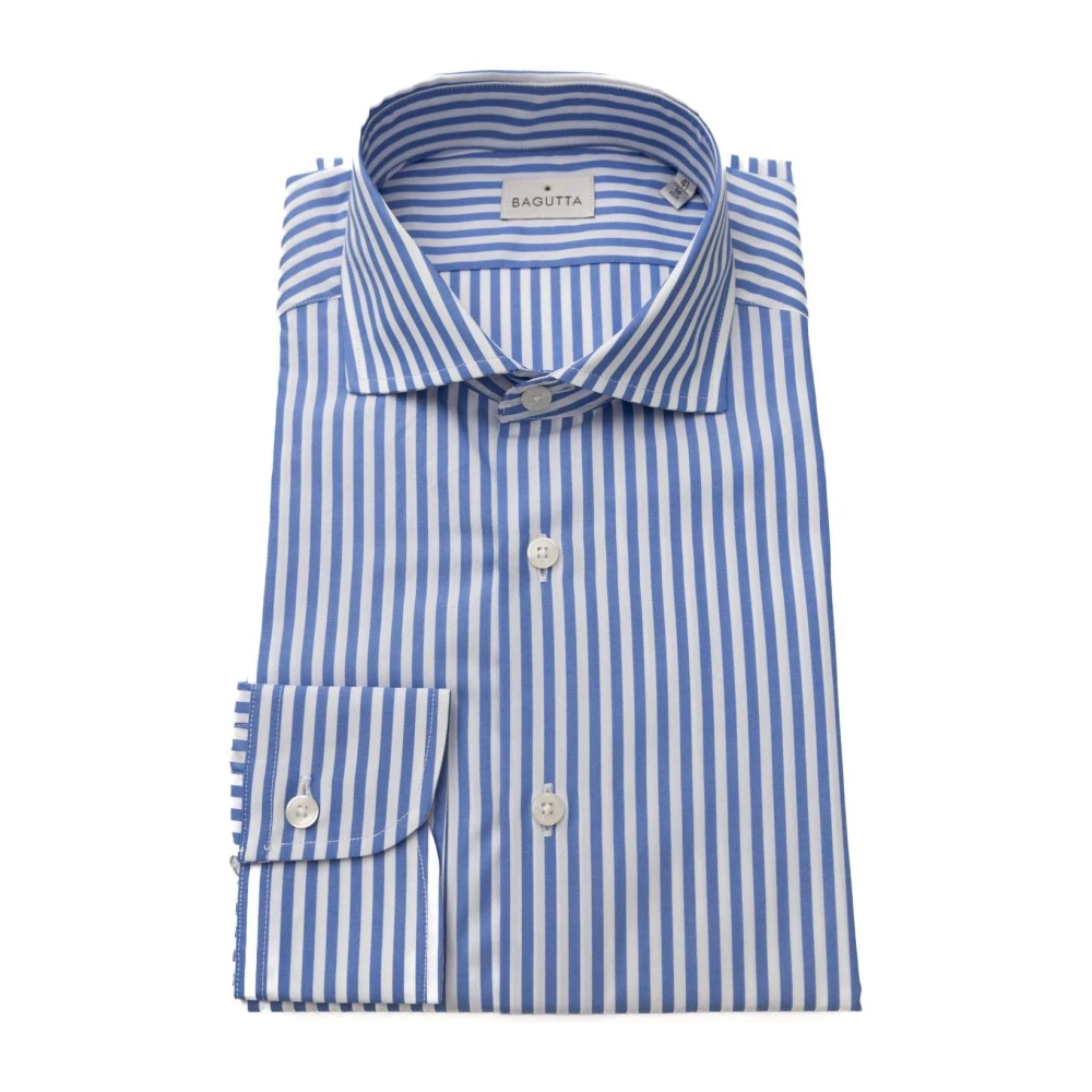 Bagutta Franse Kraag Overhemd Elegant en veelzijdig Blue Heren