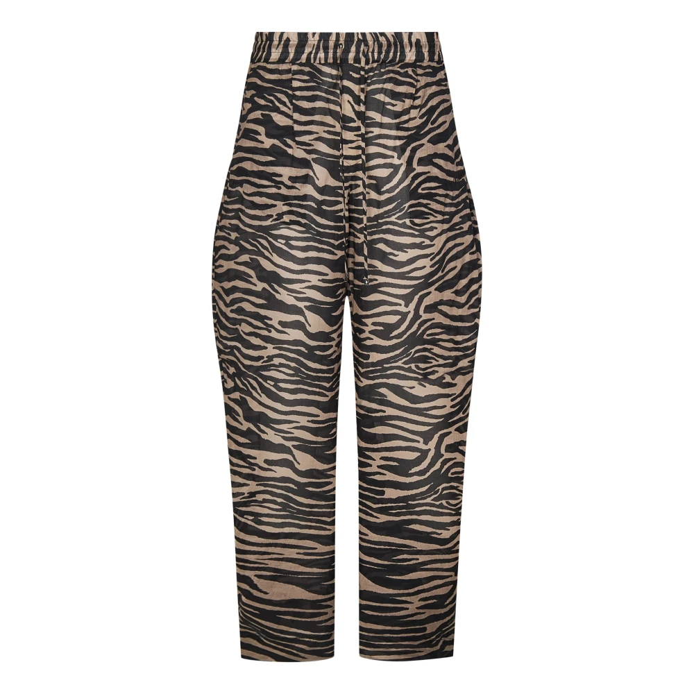 The Attico Zebra Print Wide-Leg Trousers Multicolor Dames