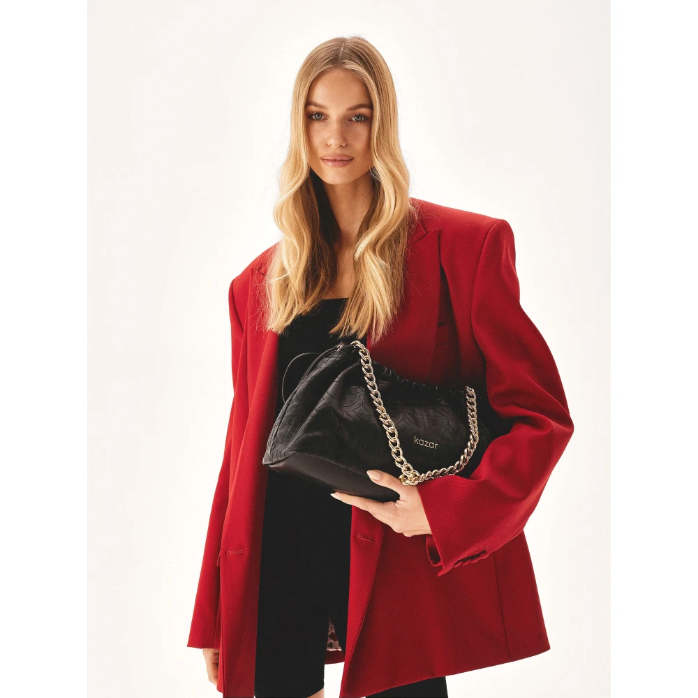 Kazar Handtas met schouderkettingen Black Dames