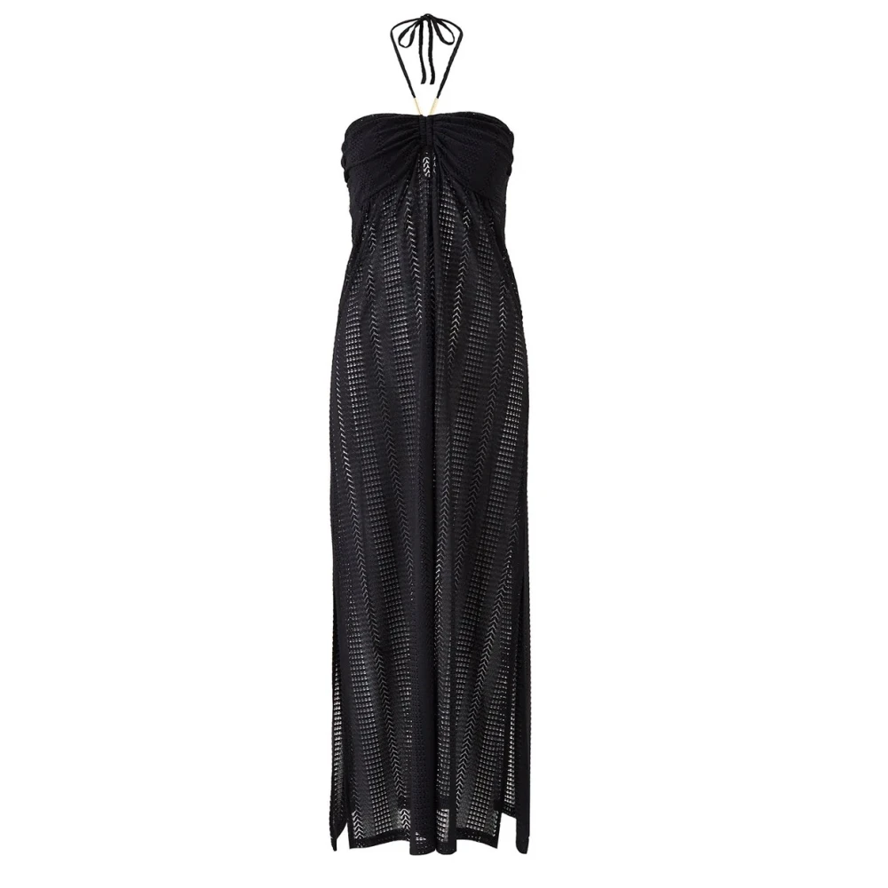 Melissa Odabash Zwarte Gehaakte Cover Up Jurk Black Dames