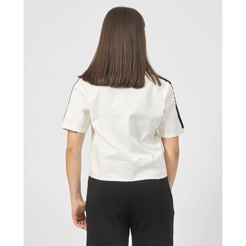 Gaëlle Paris Witte Sweater met Korte Mouwen White Dames