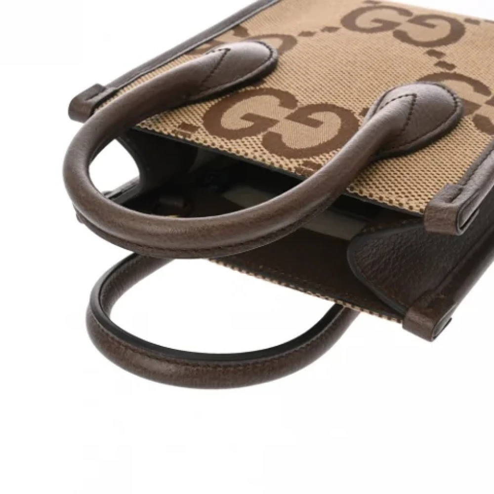 Gucci Vintage Pre-owned Canvas gucci-bags Beige Dames