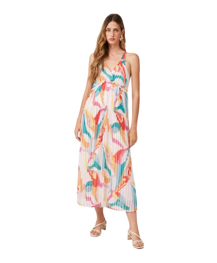 robe-maxi-imprimee-graphique-coloree