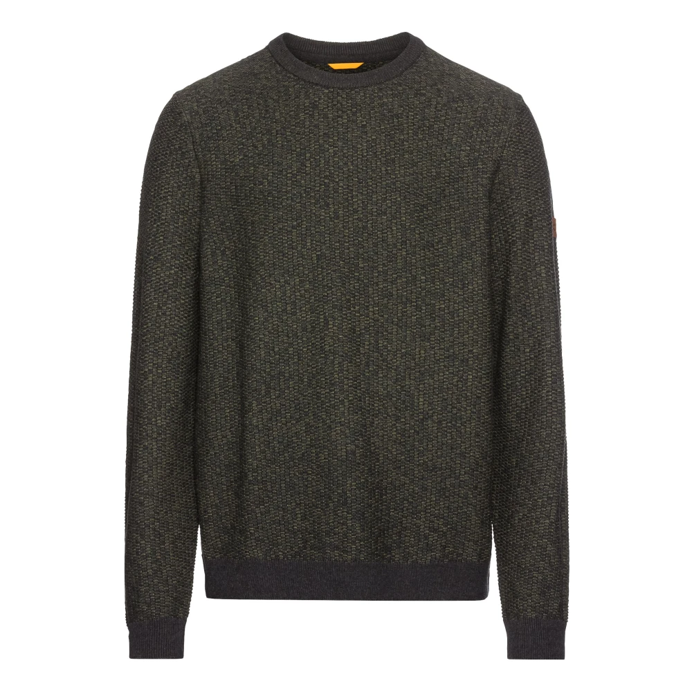 camel active Katoenmix Gebreide Trui Green Heren