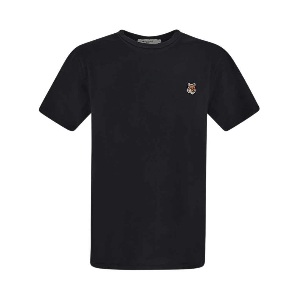 Maison Kitsuné Vos Katoenen T-Shirt Black Heren