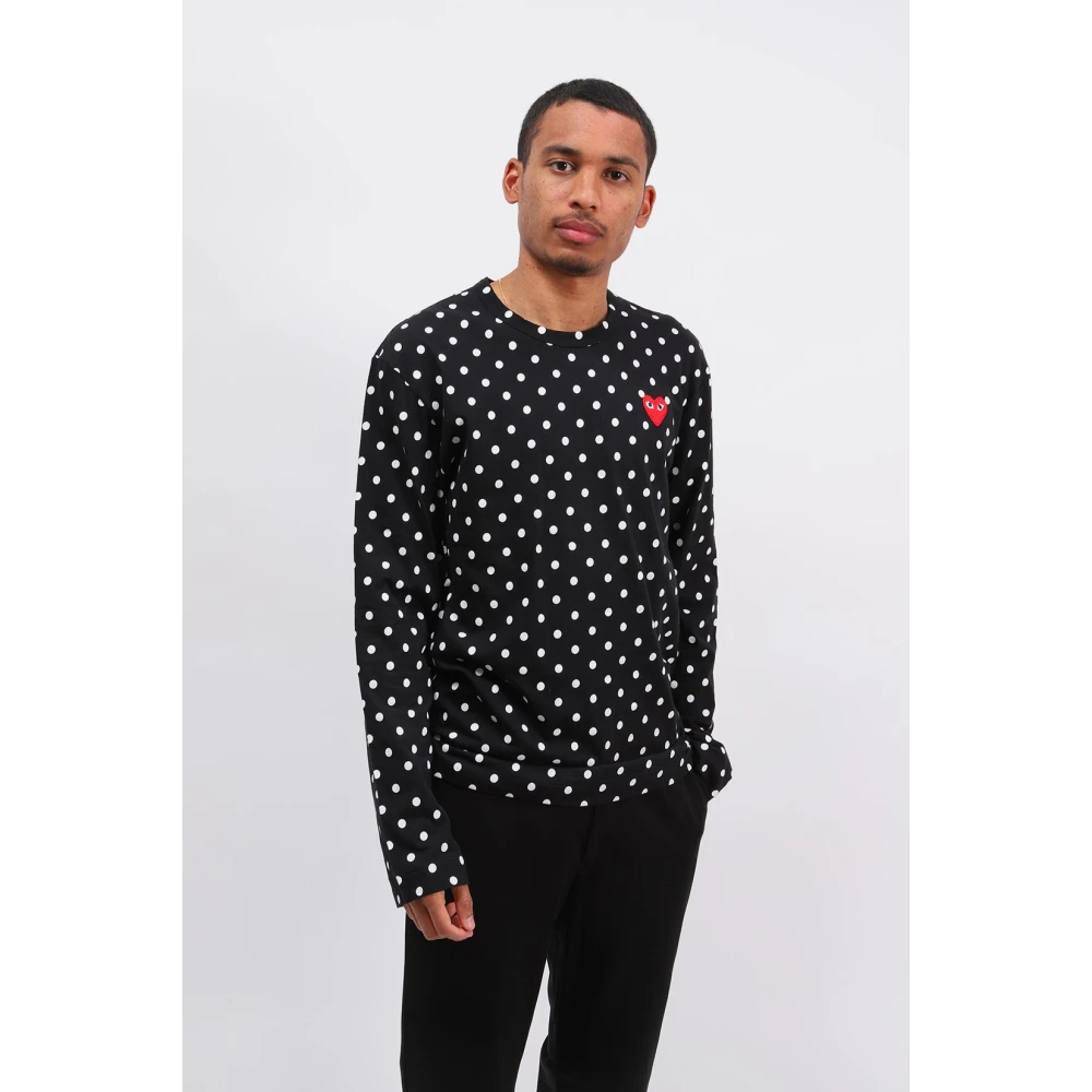 Comme des Garçons Play Polka Dot T-Shirt Zwart Wit Black Heren