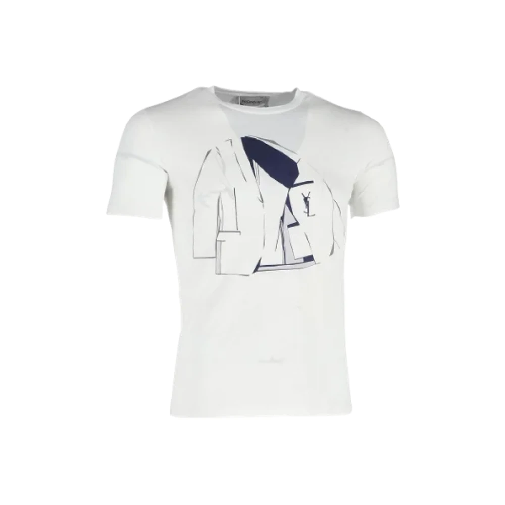 Yves Saint Laurent Vintage Pre-owned Cotton tops White Dames