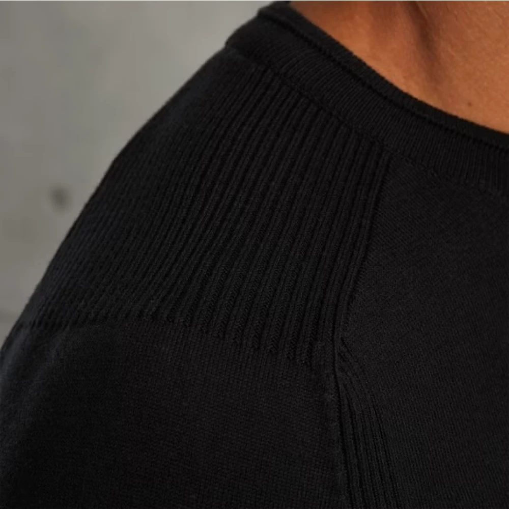 Cast Iron Essentiële Katoen Stretch Crewneck Trui Black Heren