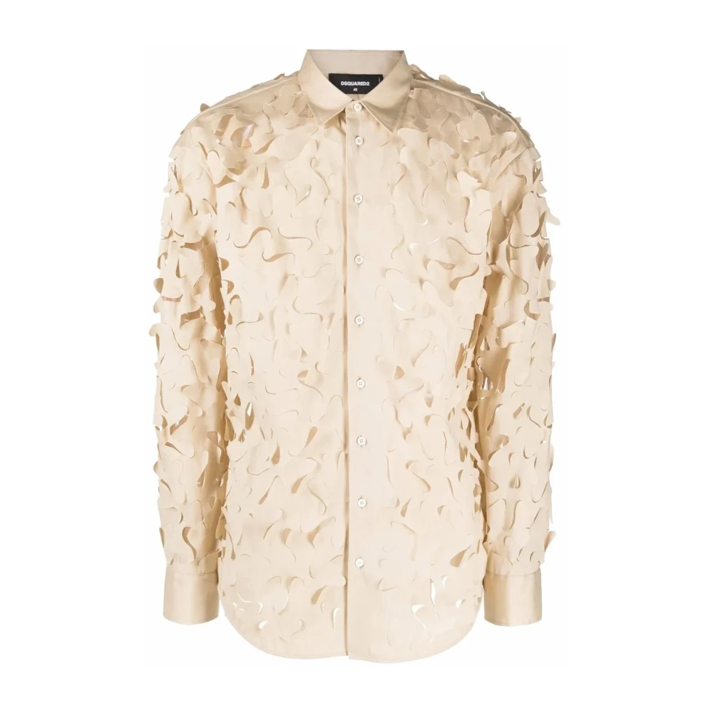 Dsquared2 Casual Overhemd Collectie Beige Heren