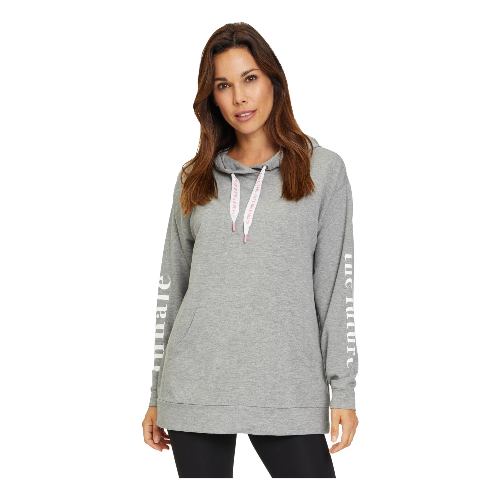 Betty Barclay Hoodie met Statement Print Gray Dames