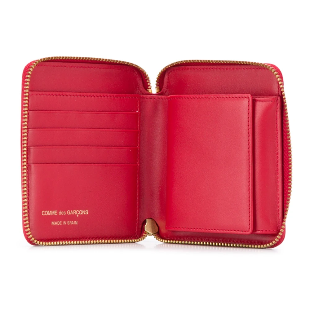 Comme des Garçons Rode Dots Leren Portemonnee Red Unisex