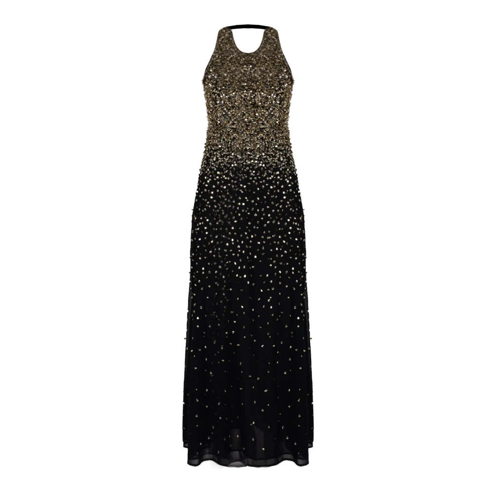 Pinko Elegante Jurk met Fonkelende Details Black Dames