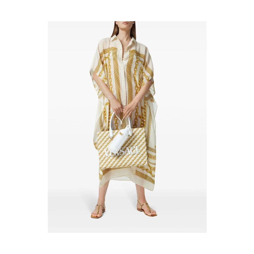 Versace Ketting-Link Print Strandkleding Ondergoed Multicolor Dames