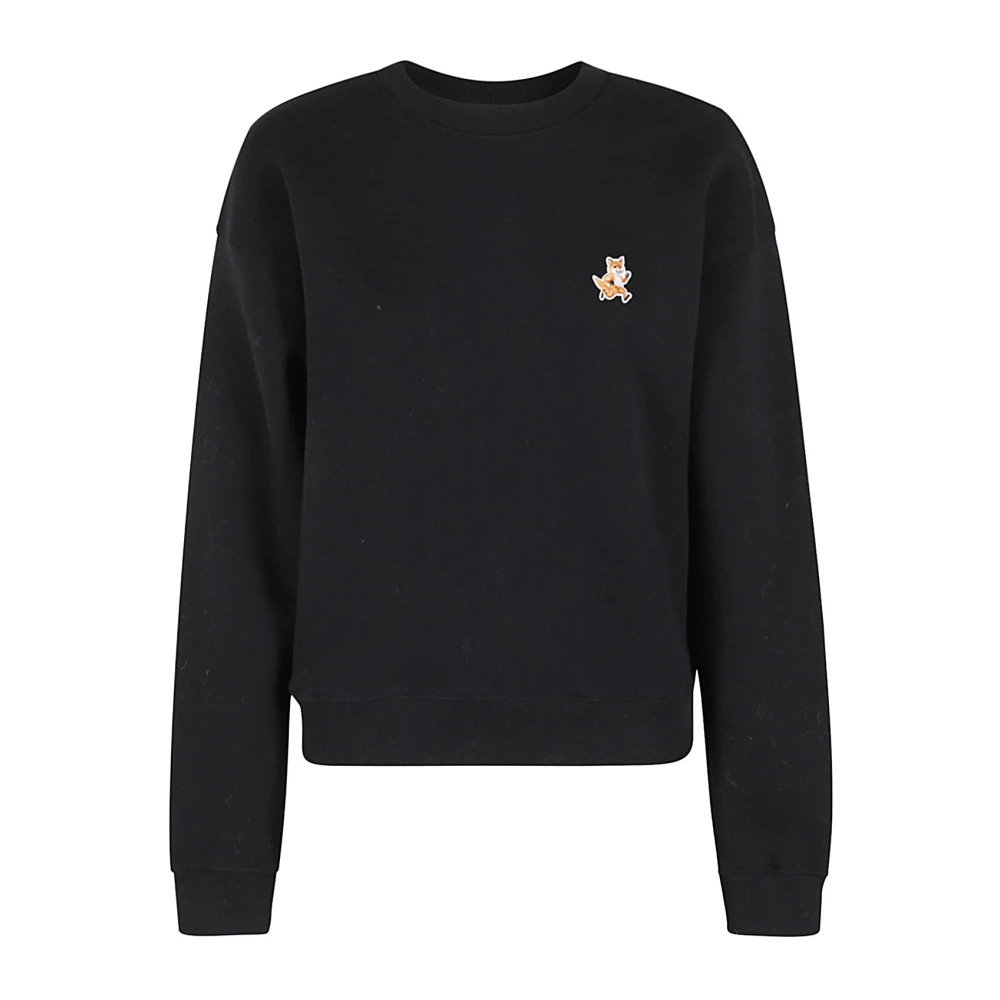 Maison Kitsuné Vos Patch Comfort Sweater Black Dames