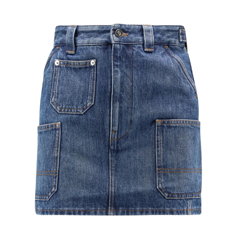Givenchy Vrouw Blauw Rokken Dames, S, Denim, Denim Mini Rok