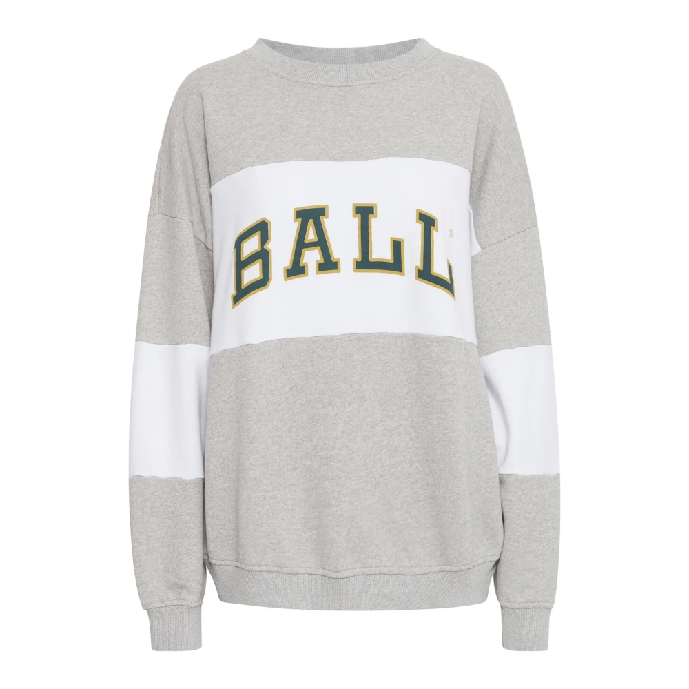 Ball Sportieve Sweatshirt met Slimme Borduursels Gray Dames