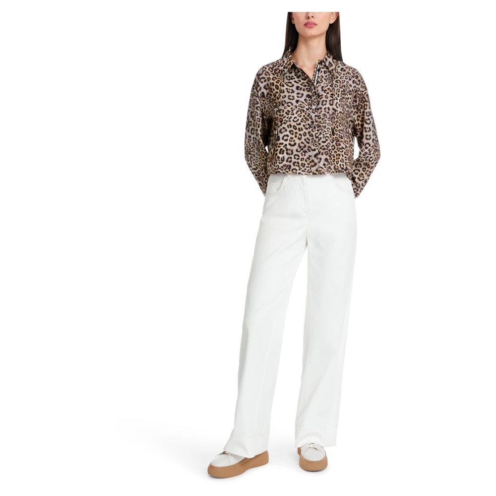 Marc Cain Oversized Blouse Casual Chic Stijl Brown Dames